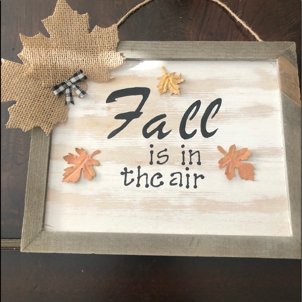 Fall is in the air hanging sign farmhouse decor